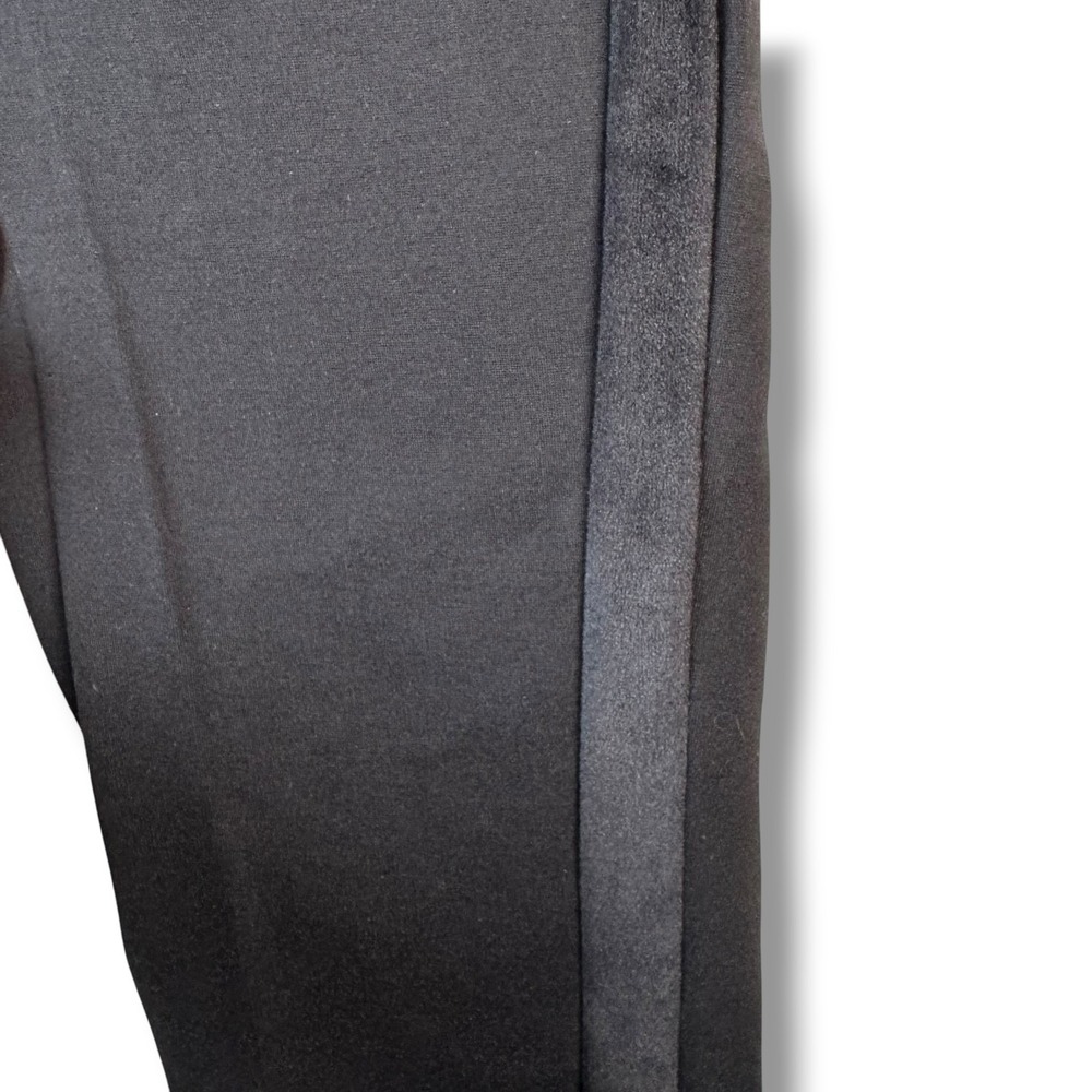 Old Navy Active Leggings Black Velvet Stripe High Waisted Athletic Yoga Pants Lg - Picture 4 of 6